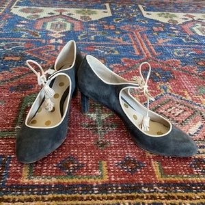 Boden blue gray suede shoes